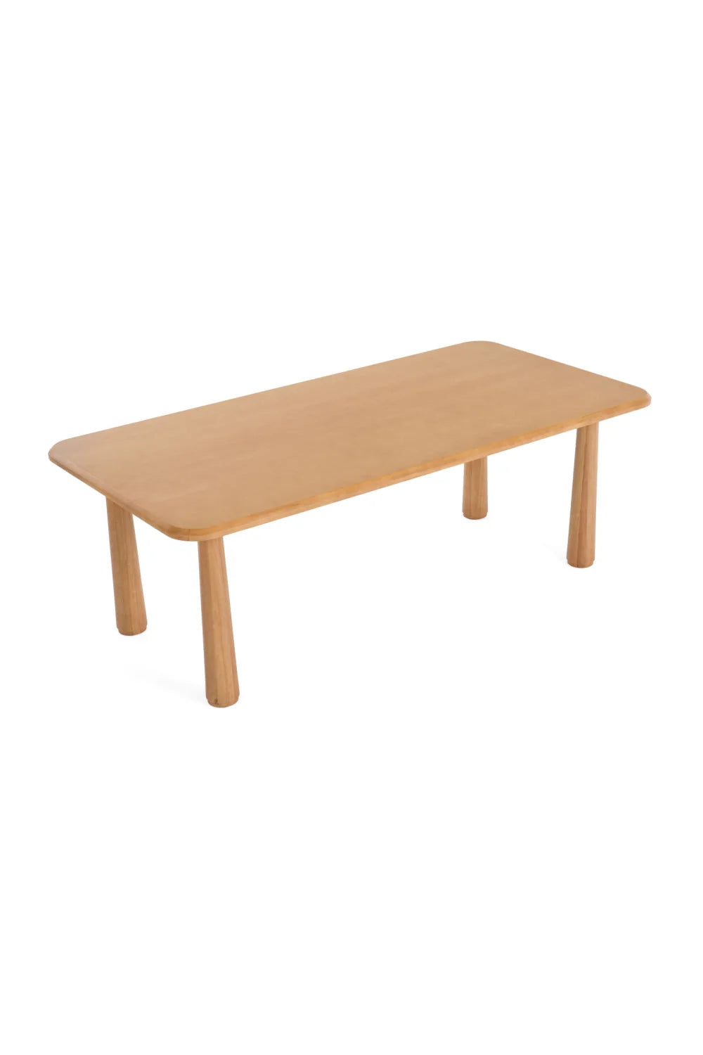 Luxury Rhea Natural Acacia Wood Rectangular Dining Table Modern Italian Style for Villa