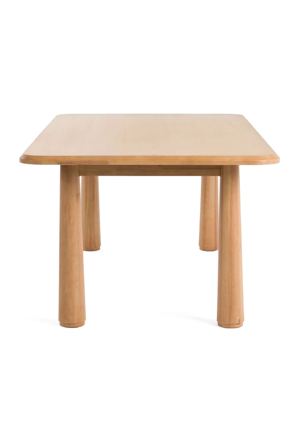 Luxury Rhea Natural Acacia Wood Rectangular Dining Table Modern Italian Style for Villa