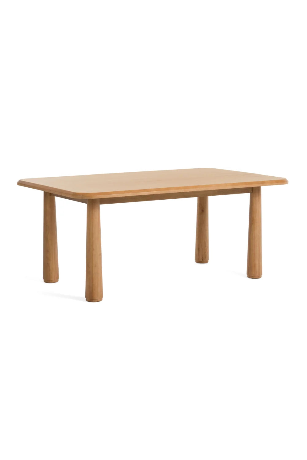 Luxury Rhea Natural Acacia Wood Rectangular Dining Table Modern Italian Style for Villa