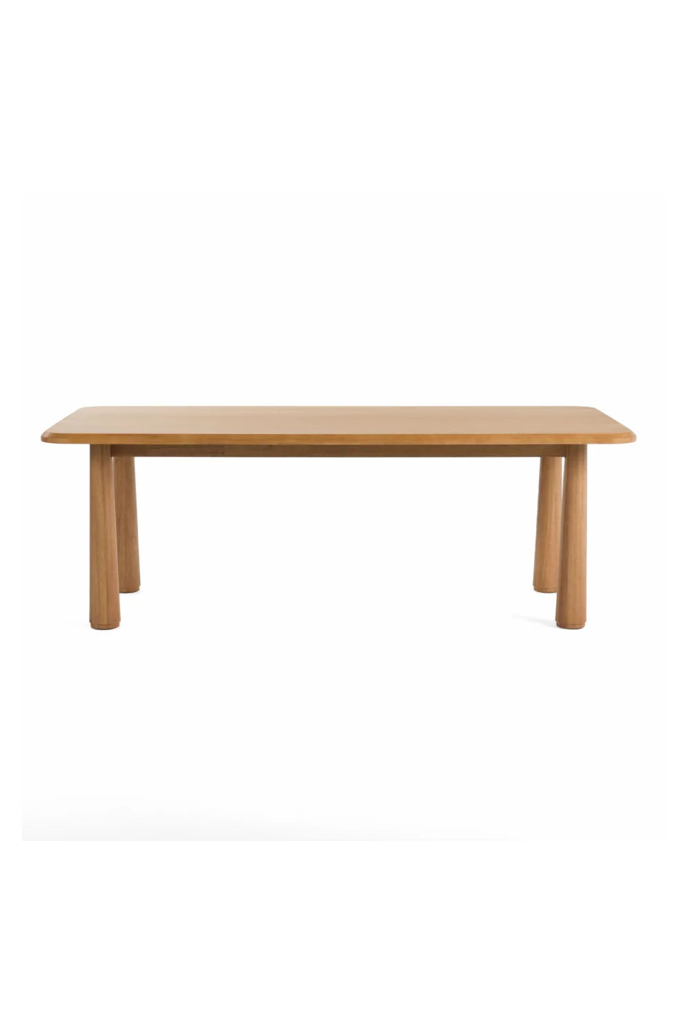 Luxury Rhea Natural Acacia Wood Rectangular Dining Table Modern Italian Style for Villa