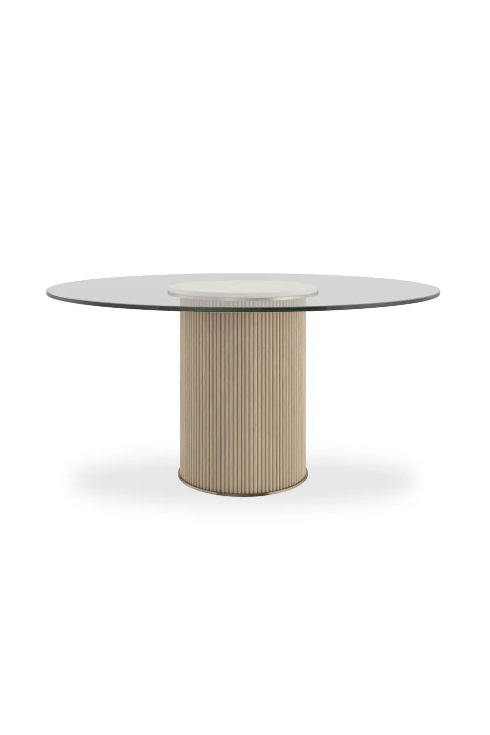 Luxury Rhythm Round Glass Dining Table Modern Italian Style for Villa