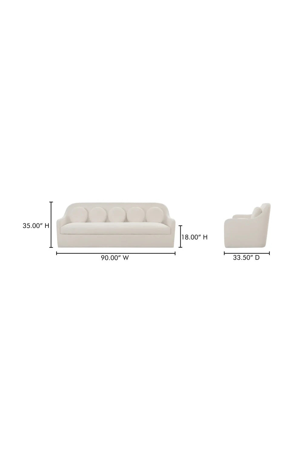 Luxury Rialto Curved Fabric Sofa Modern Italian Style for Villa
