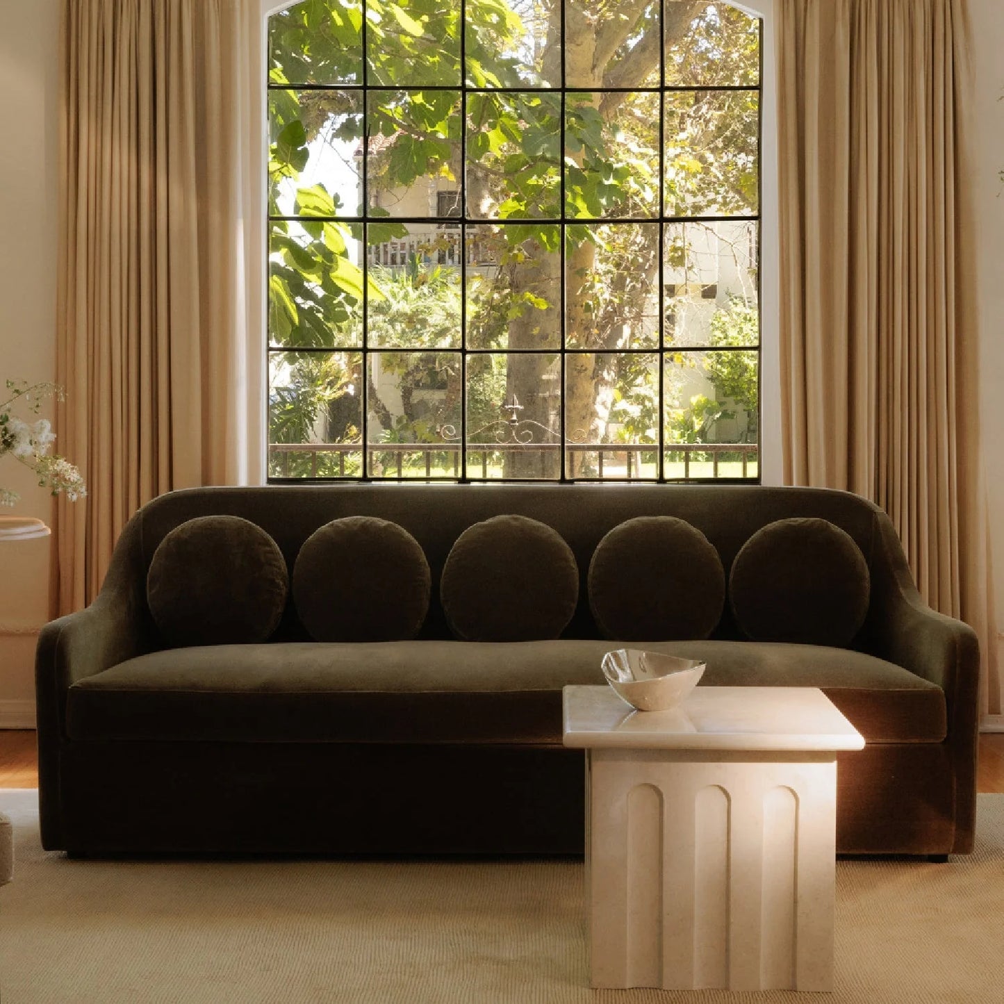 Luxury Rialto Curved Fabric Sofa Modern Italian Style for Villa