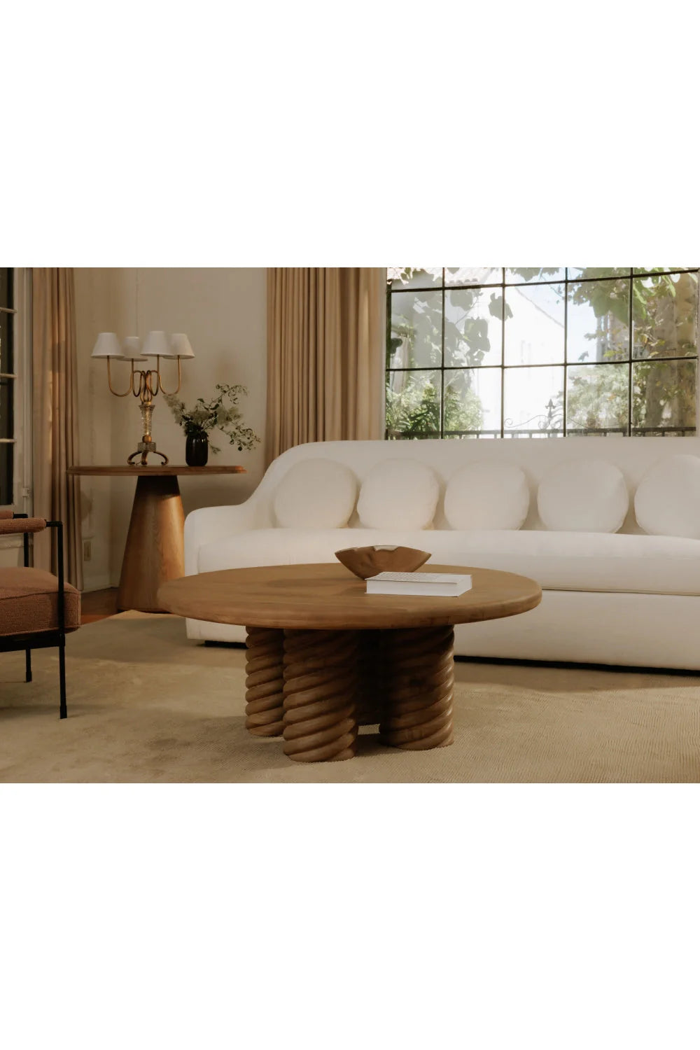 Luxury Rialto Curved Fabric Sofa Modern Italian Style for Villa