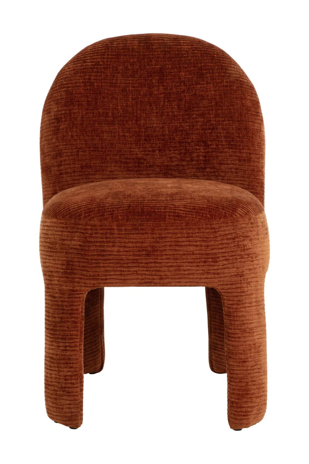 Luxury Ribbed Fabric Dining Chair European Style for Villa