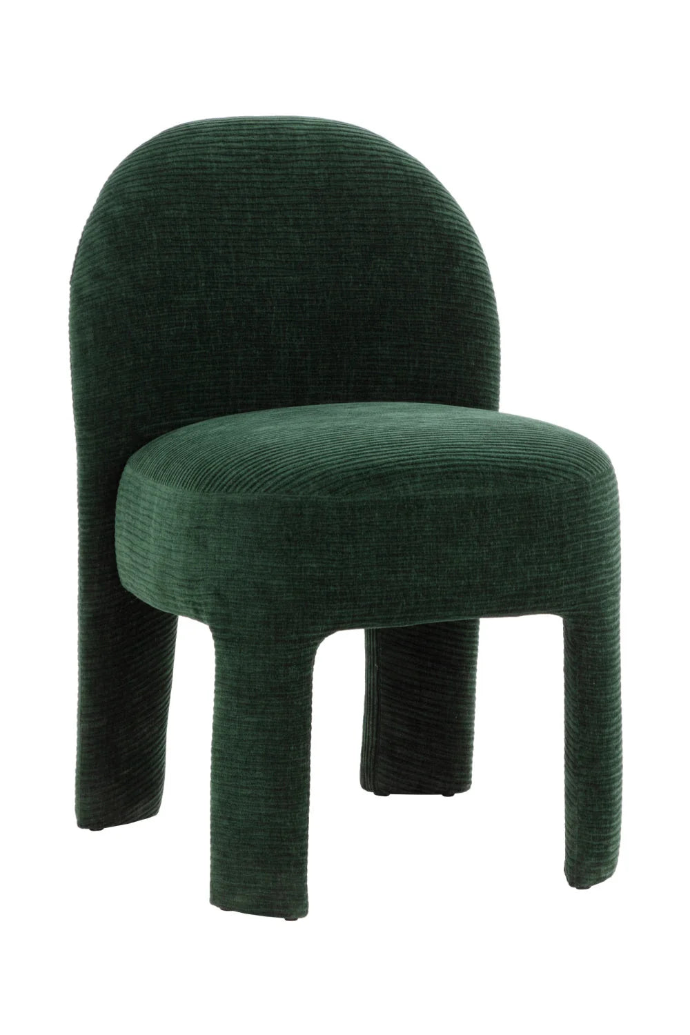 Luxury Ribbed Fabric Dining Chair European Style for Villa