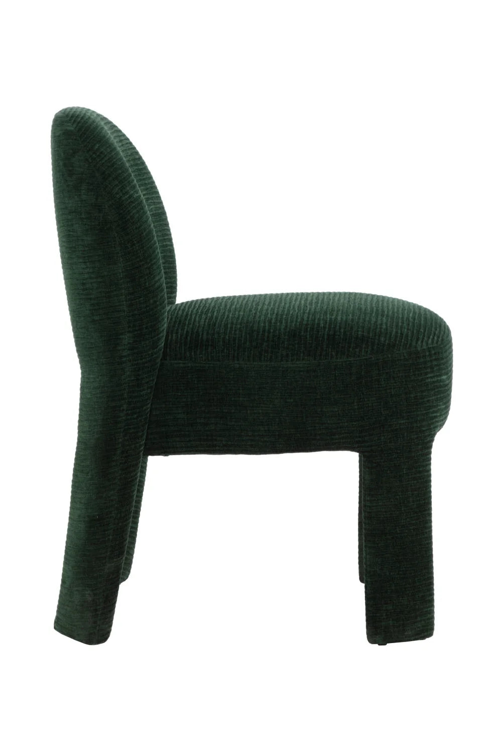Luxury Ribbed Fabric Dining Chair European Style for Villa