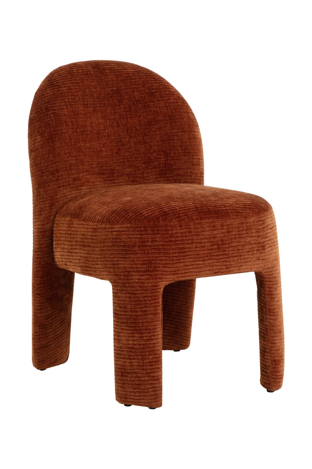 Luxury Ribbed Fabric Dining Chair European Style for Villa