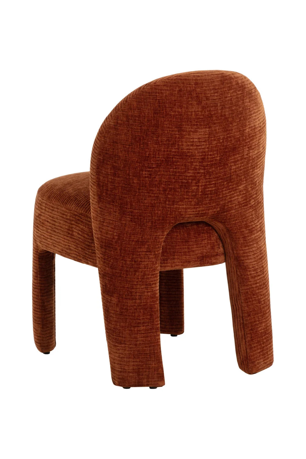 Luxury Ribbed Fabric Dining Chair European Style for Villa