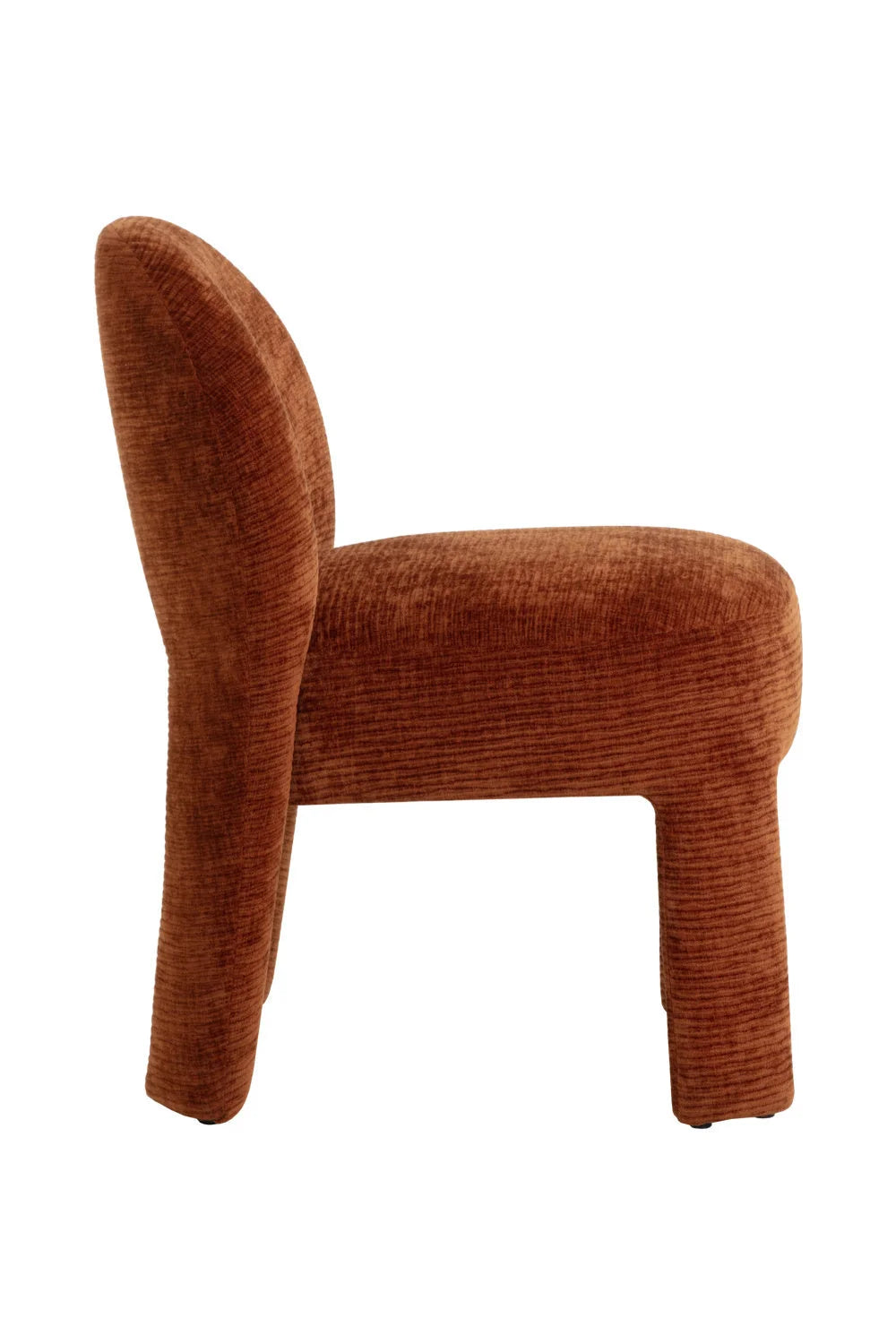 Luxury Ribbed Fabric Dining Chair European Style for Villa