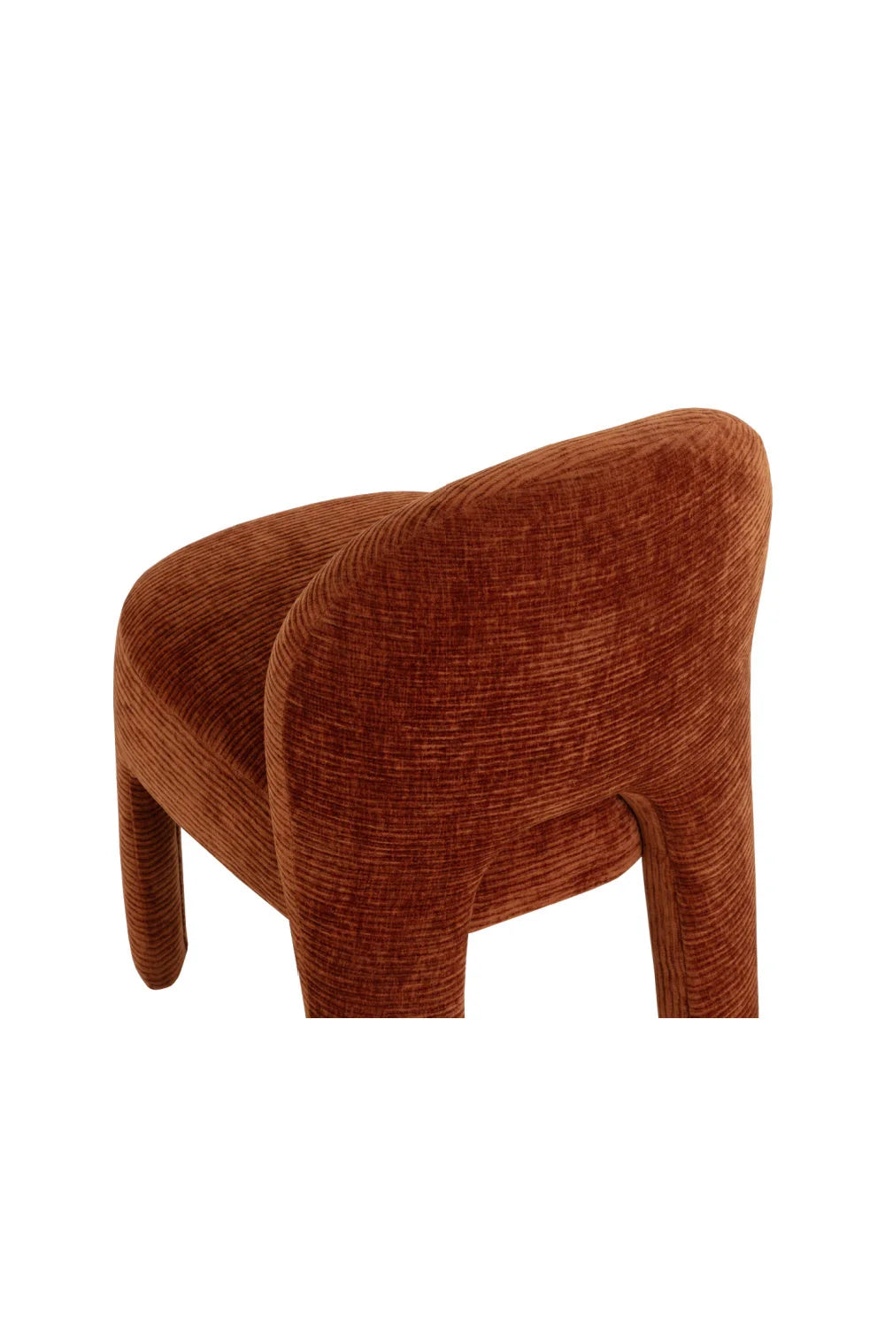 Luxury Ribbed Fabric Dining Chair European Style for Villa