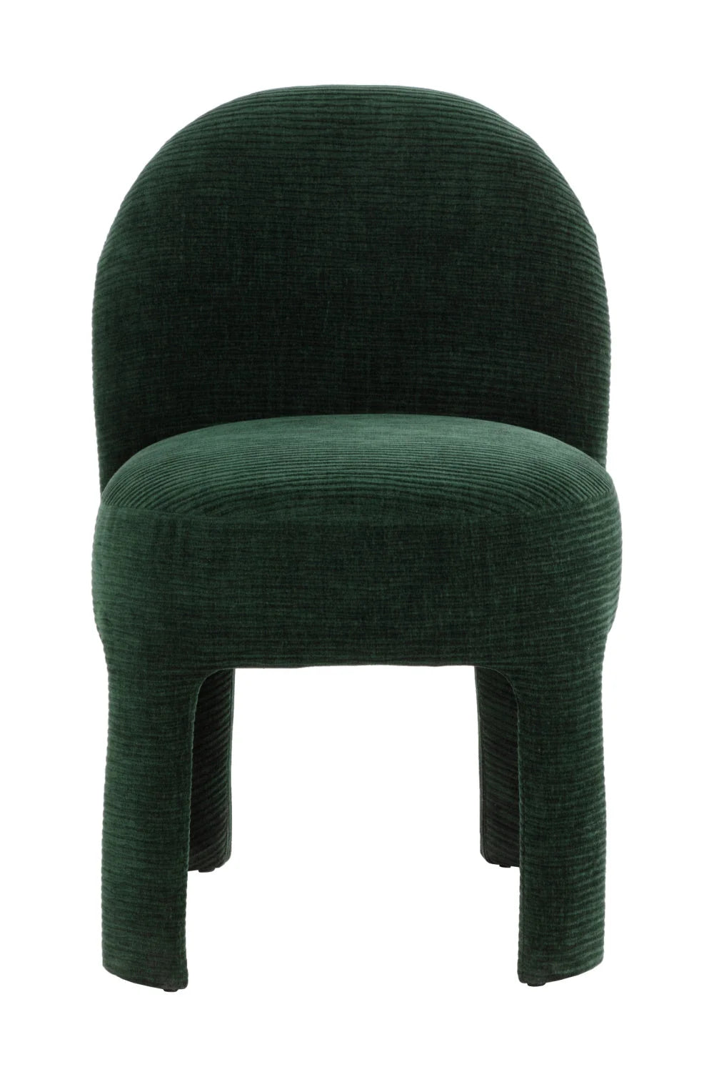 Luxury Ribbed Fabric Dining Chair European Style for Villa