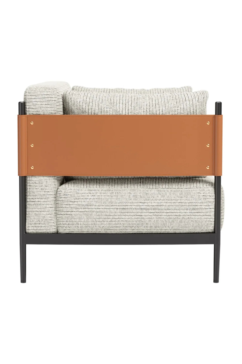 Luxury Ribbed Fabric Lounge Chair Modern Italian Style for Villa