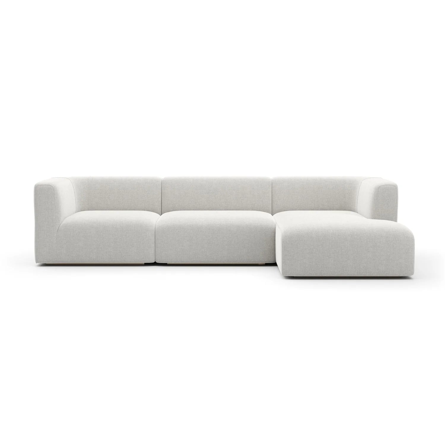 Luxury Ribbed Linen Sectional Sofa Modern Italian Style for Villa
