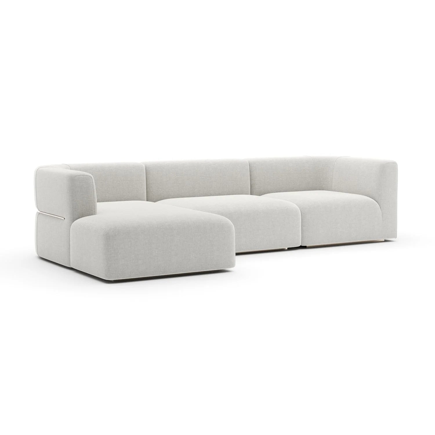 Luxury Ribbed Linen Sectional Sofa Modern Italian Style for Villa