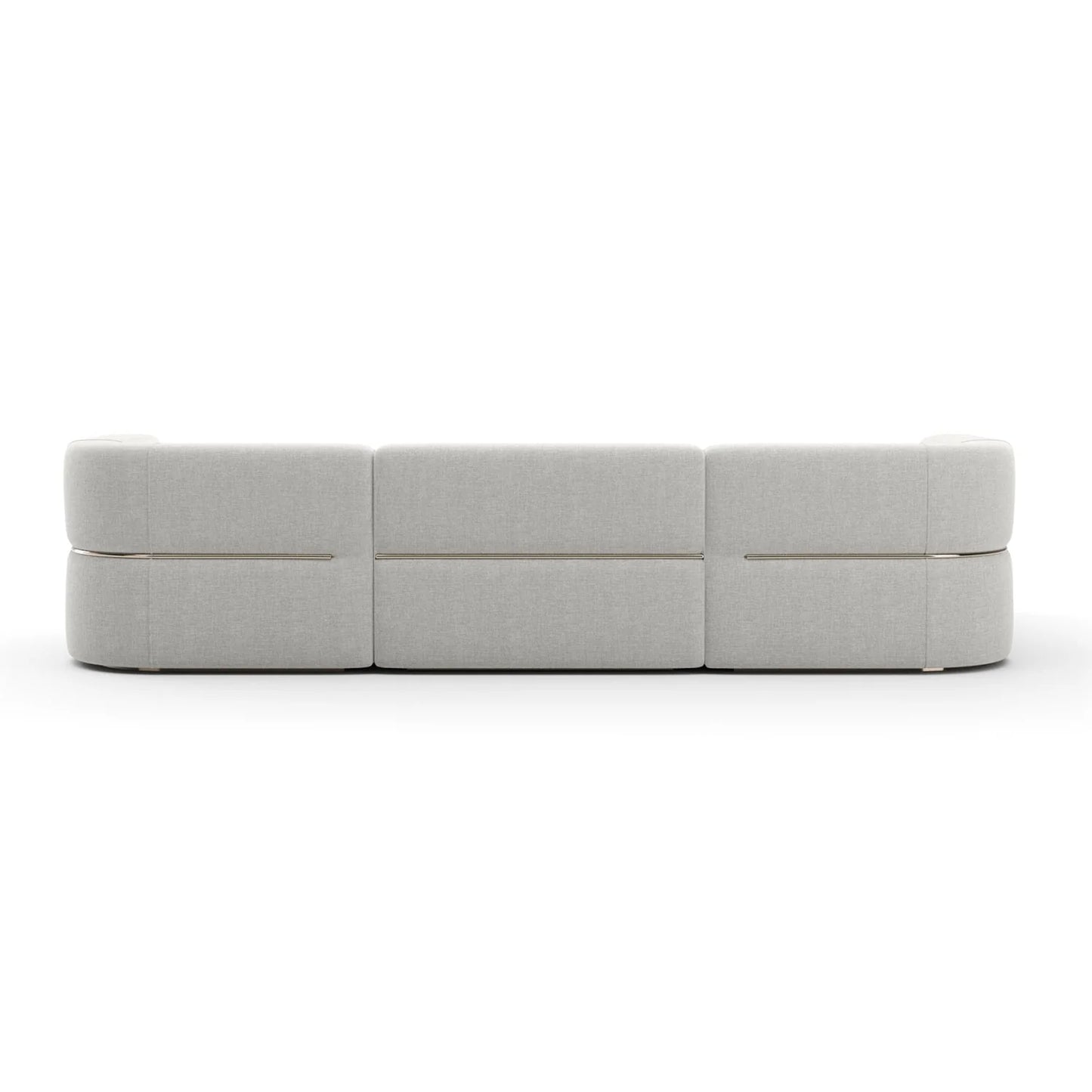 Luxury Ribbed Linen Sectional Sofa Modern Italian Style for Villa