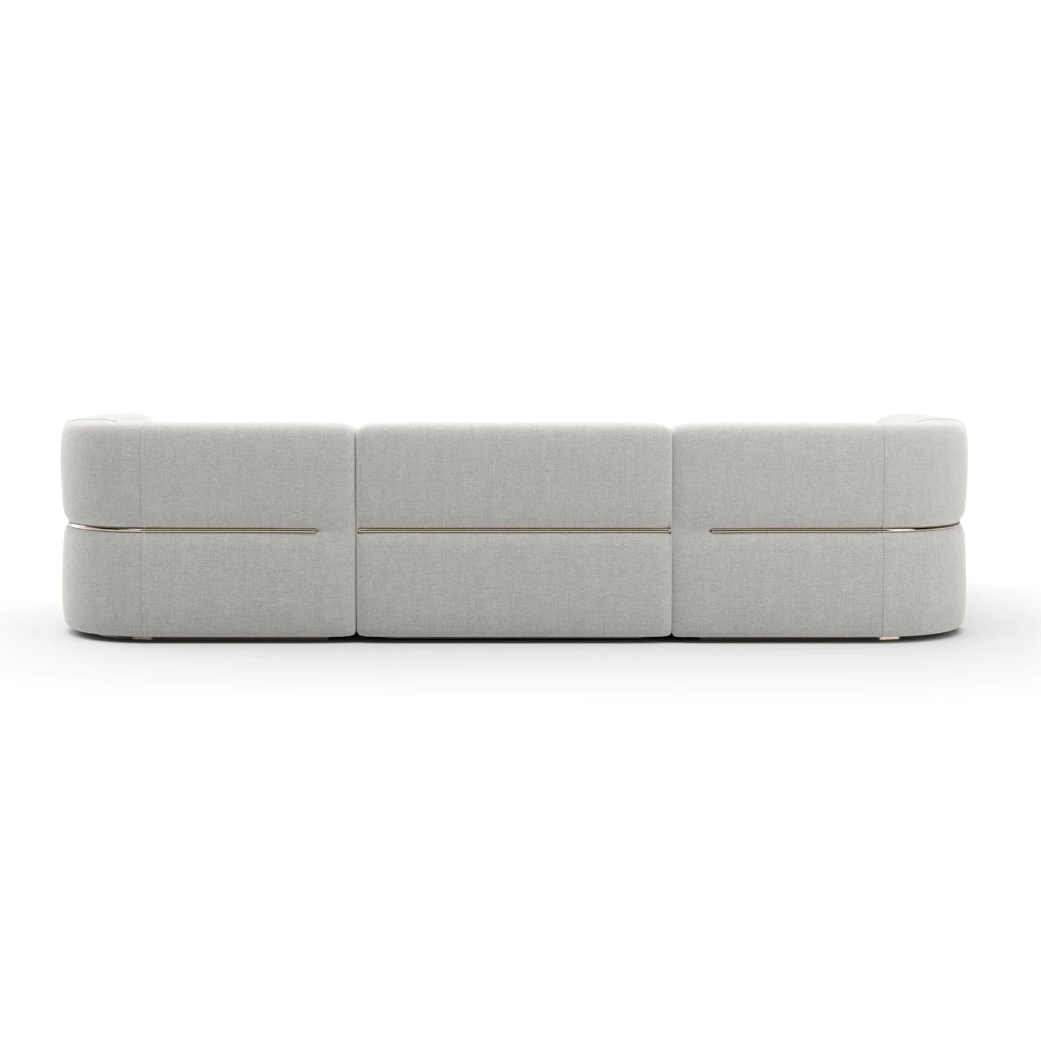 Luxury Ribbed Linen Sectional Sofa Modern Italian Style for Villa
