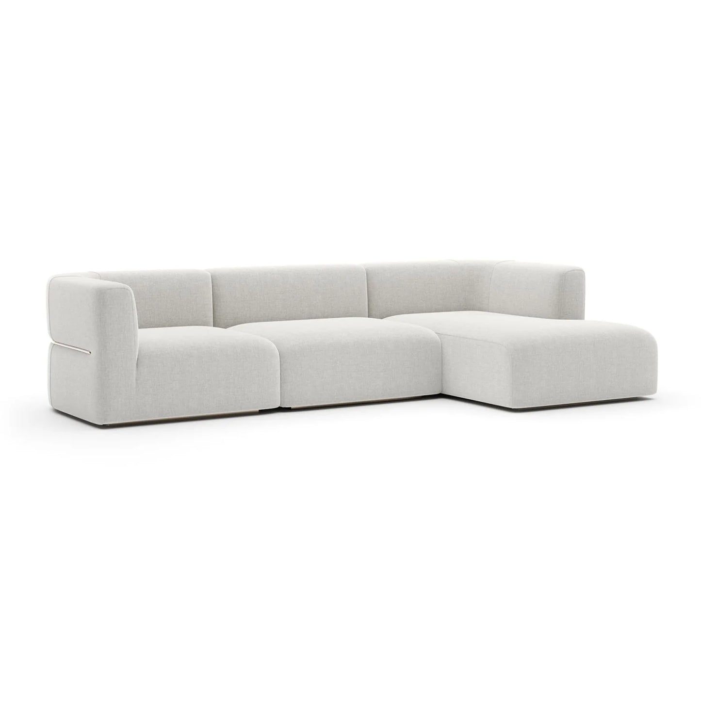 Luxury Ribbed Linen Sectional Sofa Modern Italian Style for Villa
