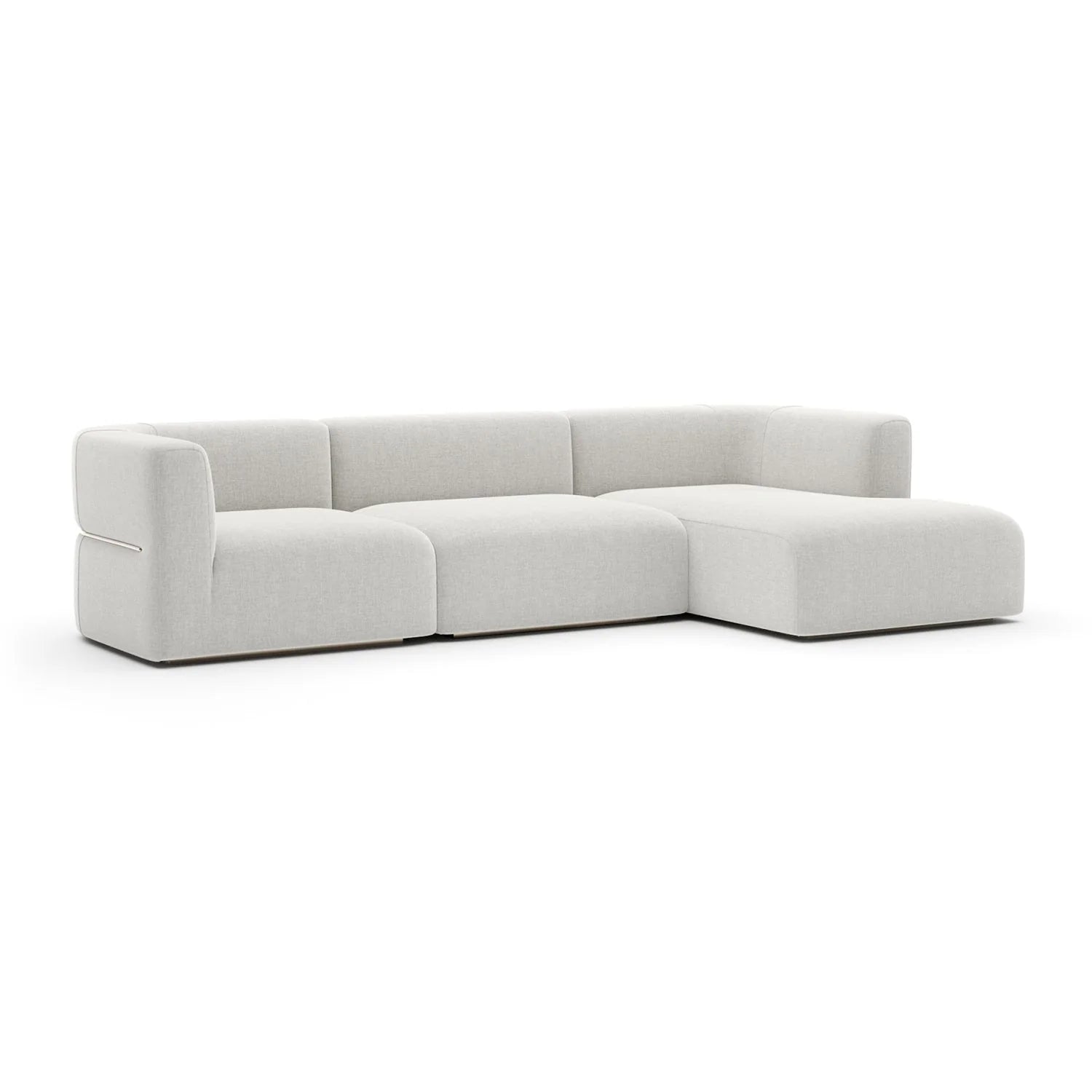Luxury Ribbed Linen Sectional Sofa Modern Italian Style for Villa