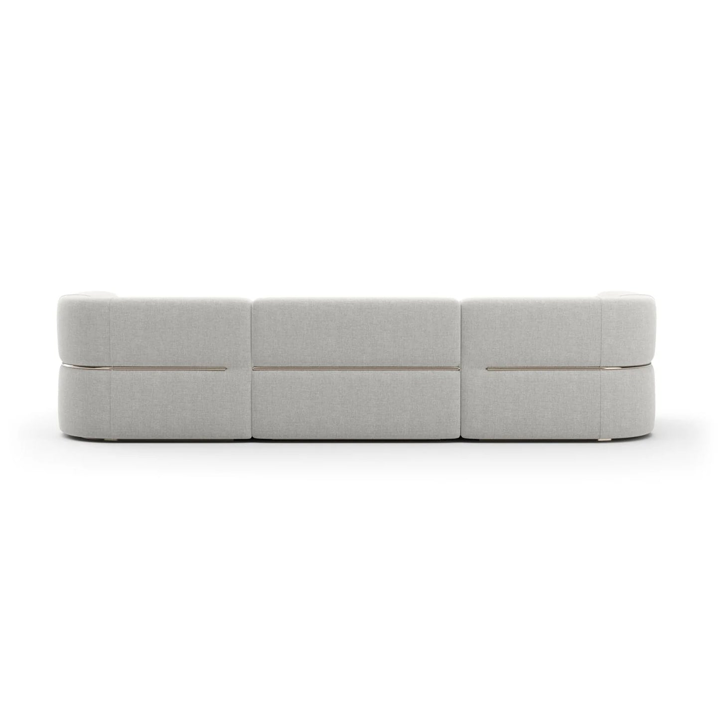Luxury Ribbed Linen Sectional Sofa Modern Italian Style for Villa