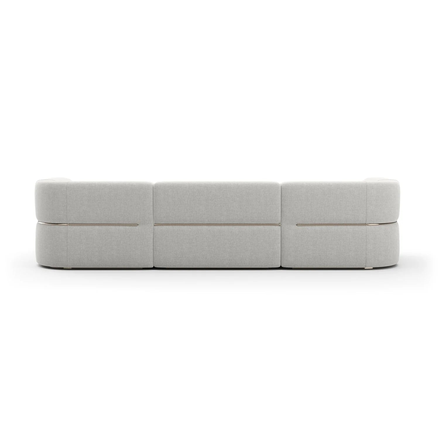 Luxury Ribbed Linen Sectional Sofa Modern Italian Style for Villa