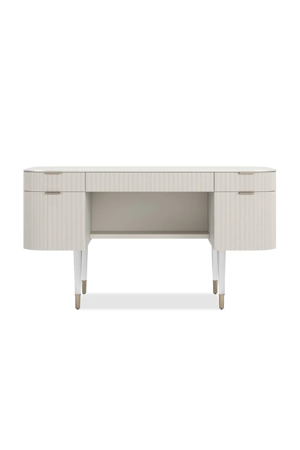 Luxury Ridged 2-Drawer Modern Desk European Style for Villa