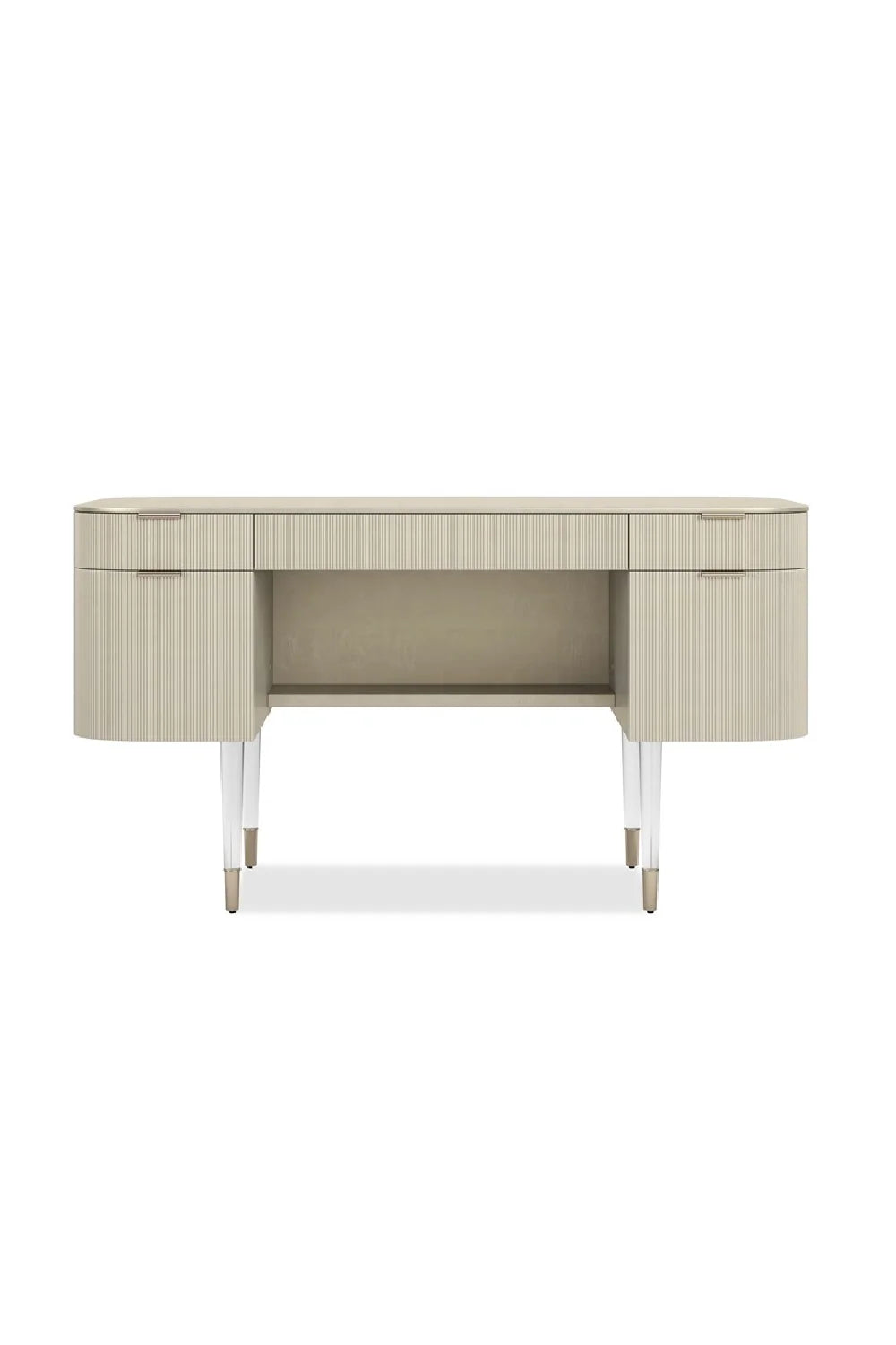 Luxury Ridged 2-Drawer Modern Desk European Style for Villa