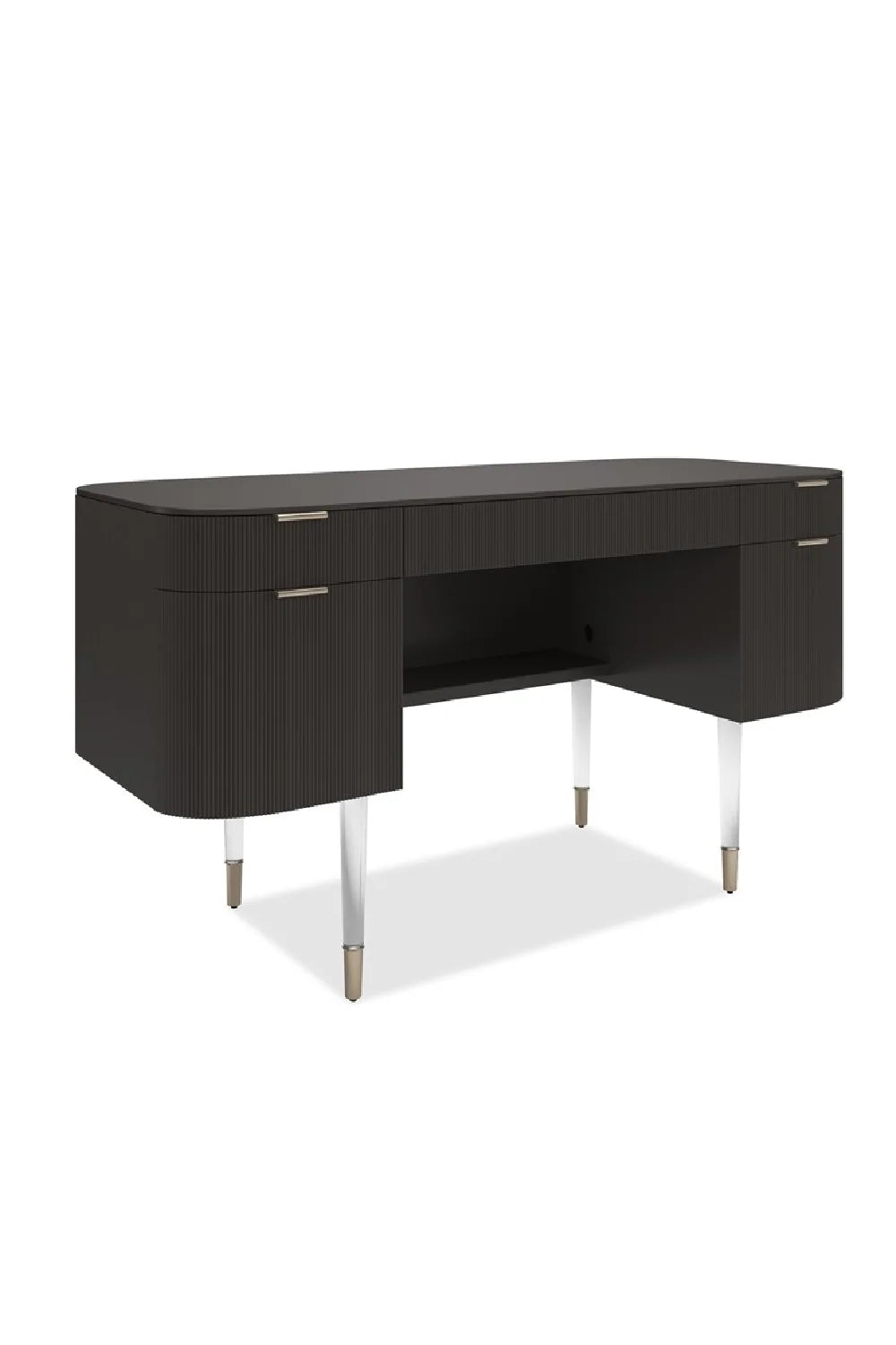 Luxury Ridged 2-Drawer Modern Desk European Style for Villa