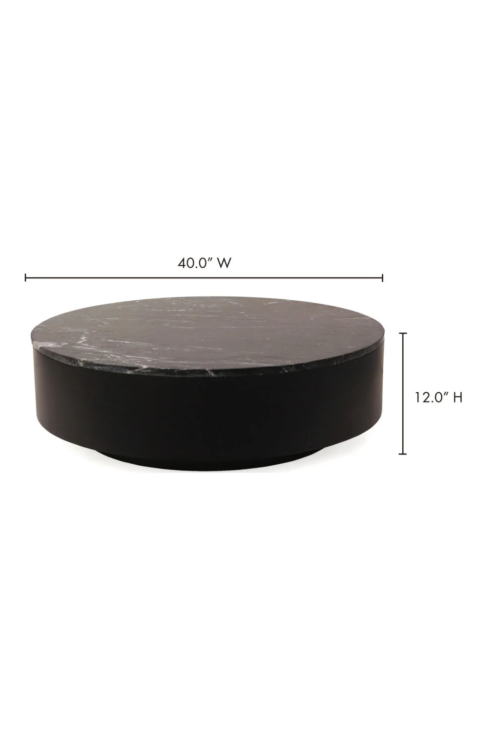 Luxury Ritual Black Marble Coffee Table Modern Italian Style for Villa