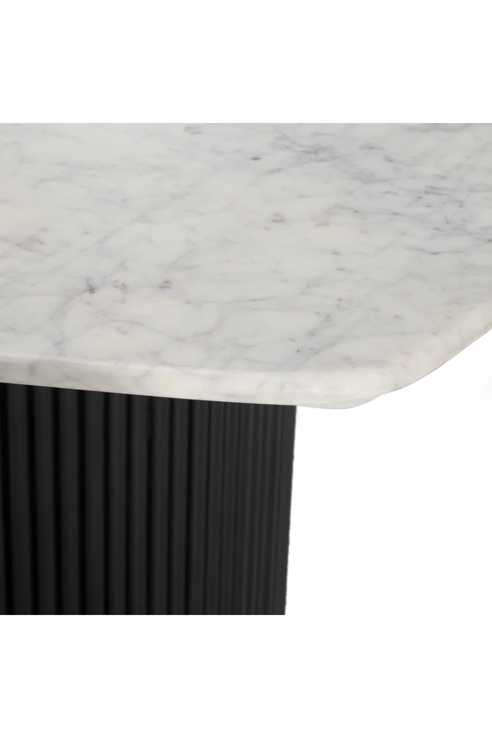Luxury Rivas White Marble Hexagonal Dining Table Modern Italian Style for Villa