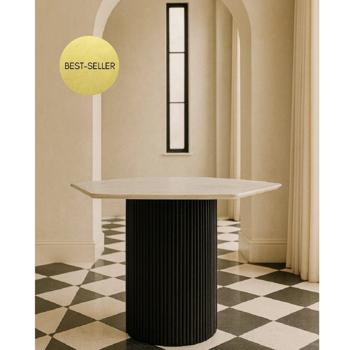 Luxury Rivas White Marble Hexagonal Dining Table Modern Italian Style for Villa
