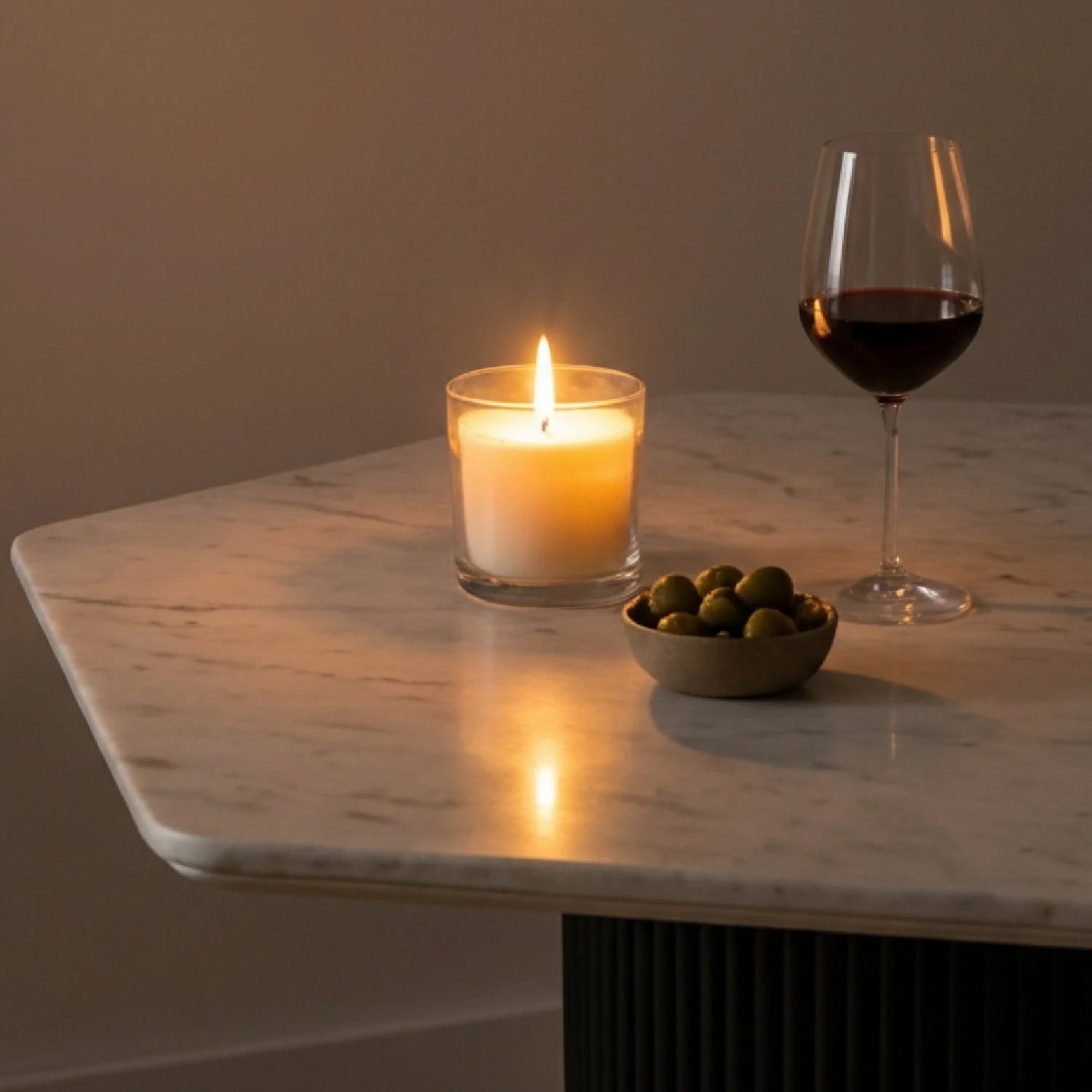 Luxury Rivas White Marble Hexagonal Dining Table Modern Italian Style for Villa