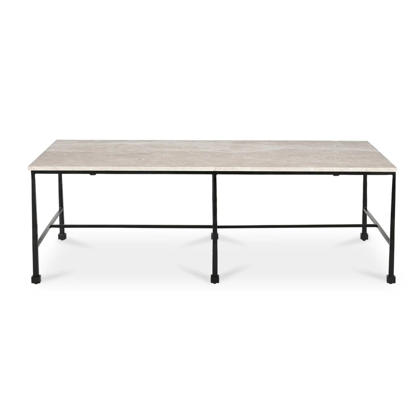 Luxury River Botticino Marble Coffee Table Modern Italian Style for Villa
