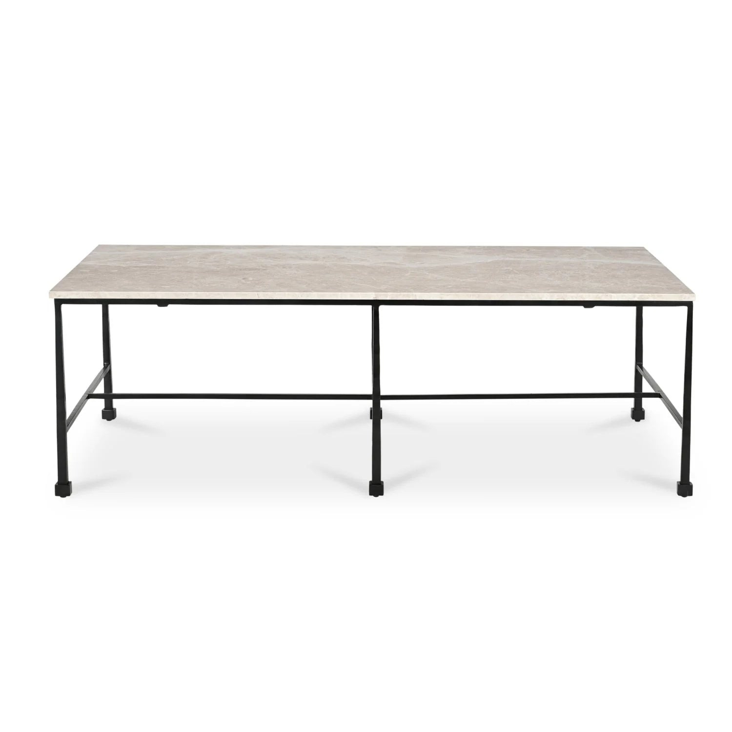 Luxury River Botticino Marble Coffee Table Modern Italian Style for Villa