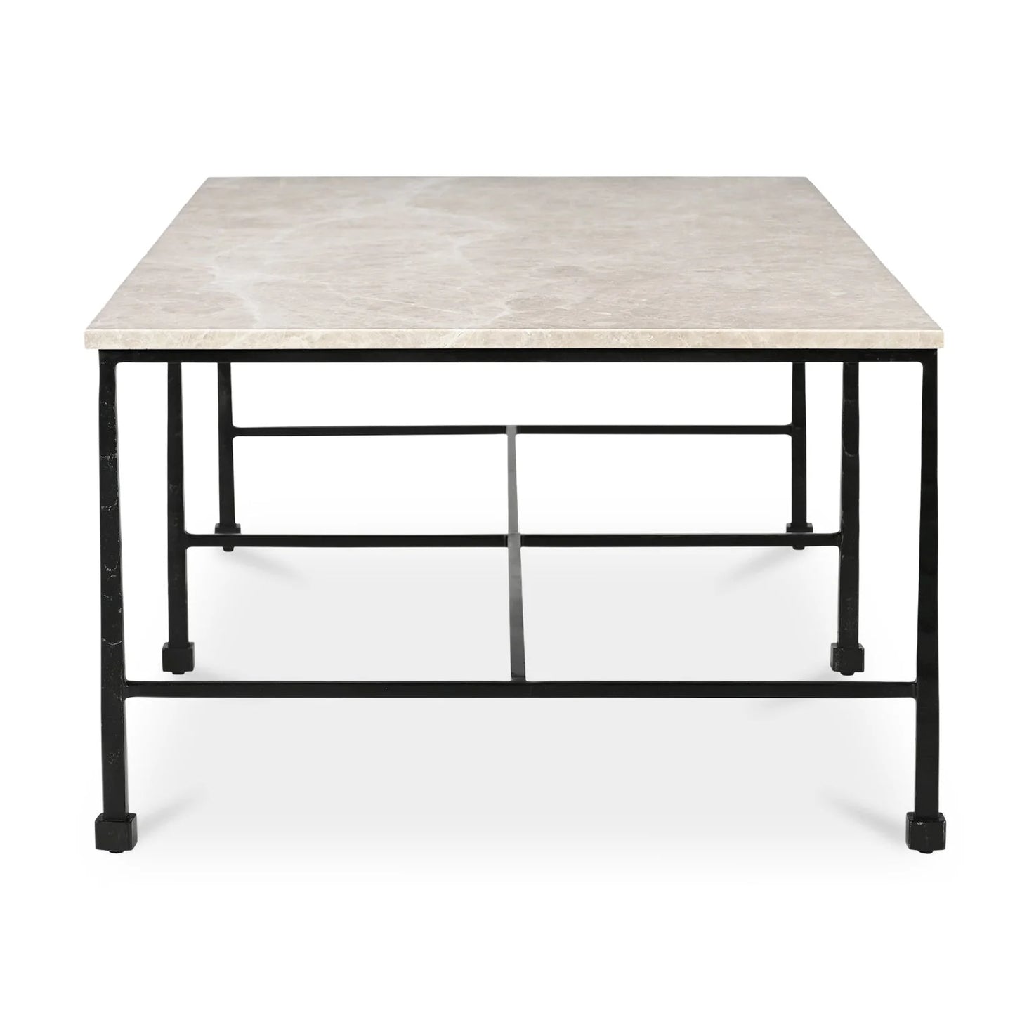 Luxury River Botticino Marble Coffee Table Modern Italian Style for Villa