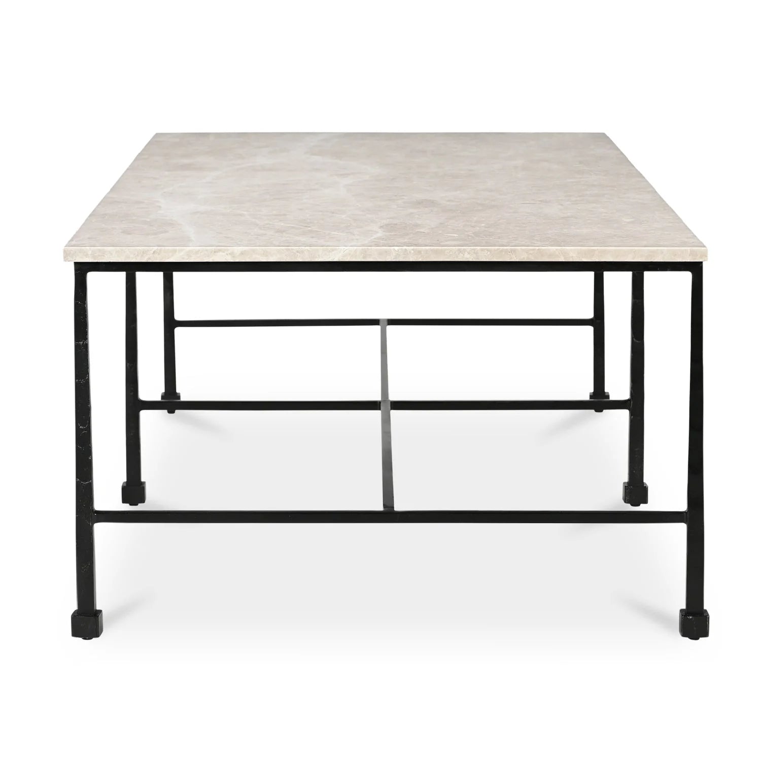 Luxury River Botticino Marble Coffee Table Modern Italian Style for Villa