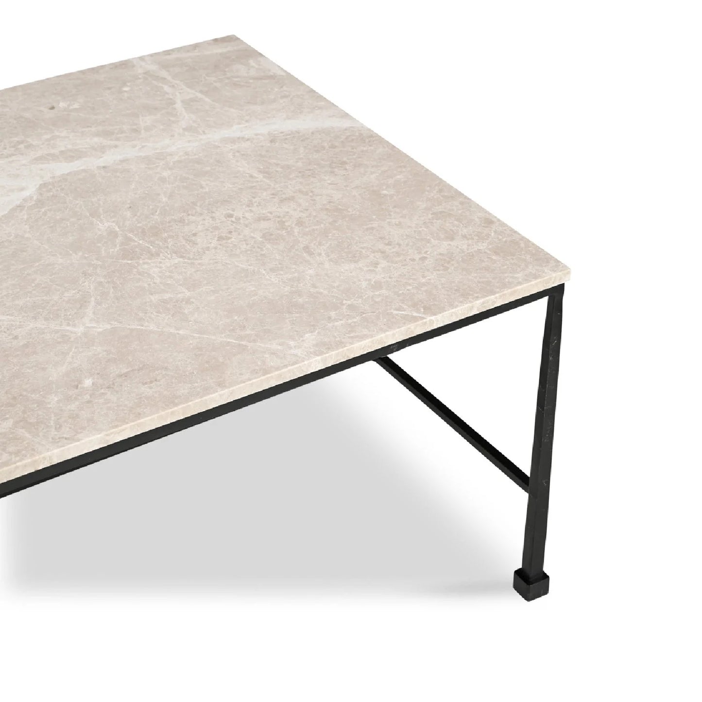 Luxury River Botticino Marble Coffee Table Modern Italian Style for Villa