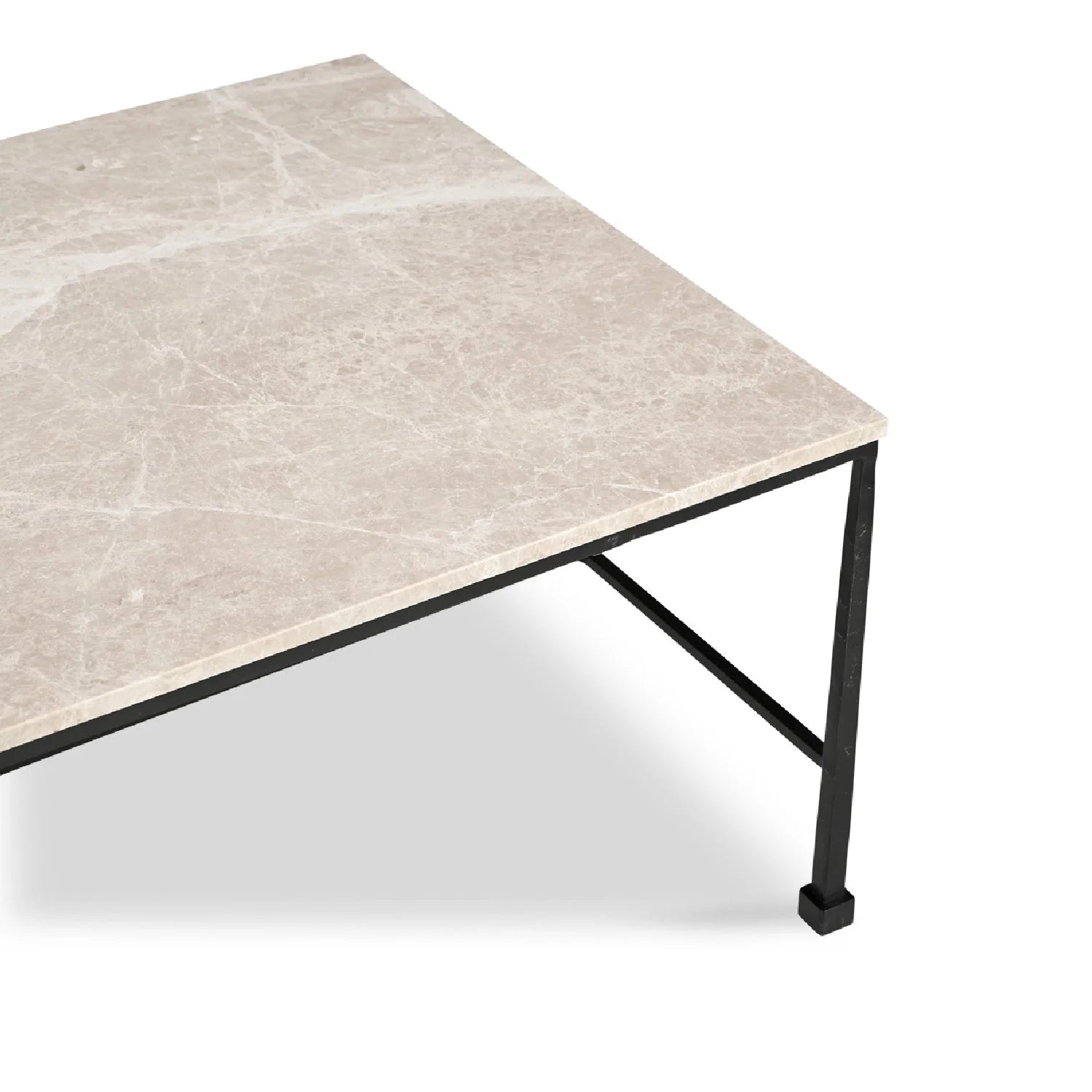 Luxury River Botticino Marble Coffee Table Modern Italian Style for Villa