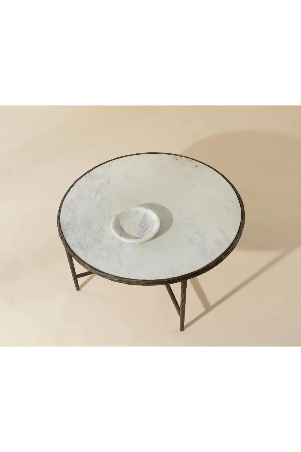 Luxury Riyaz Brass Framed Marble Coffee Table Modern Italian Style for Villa