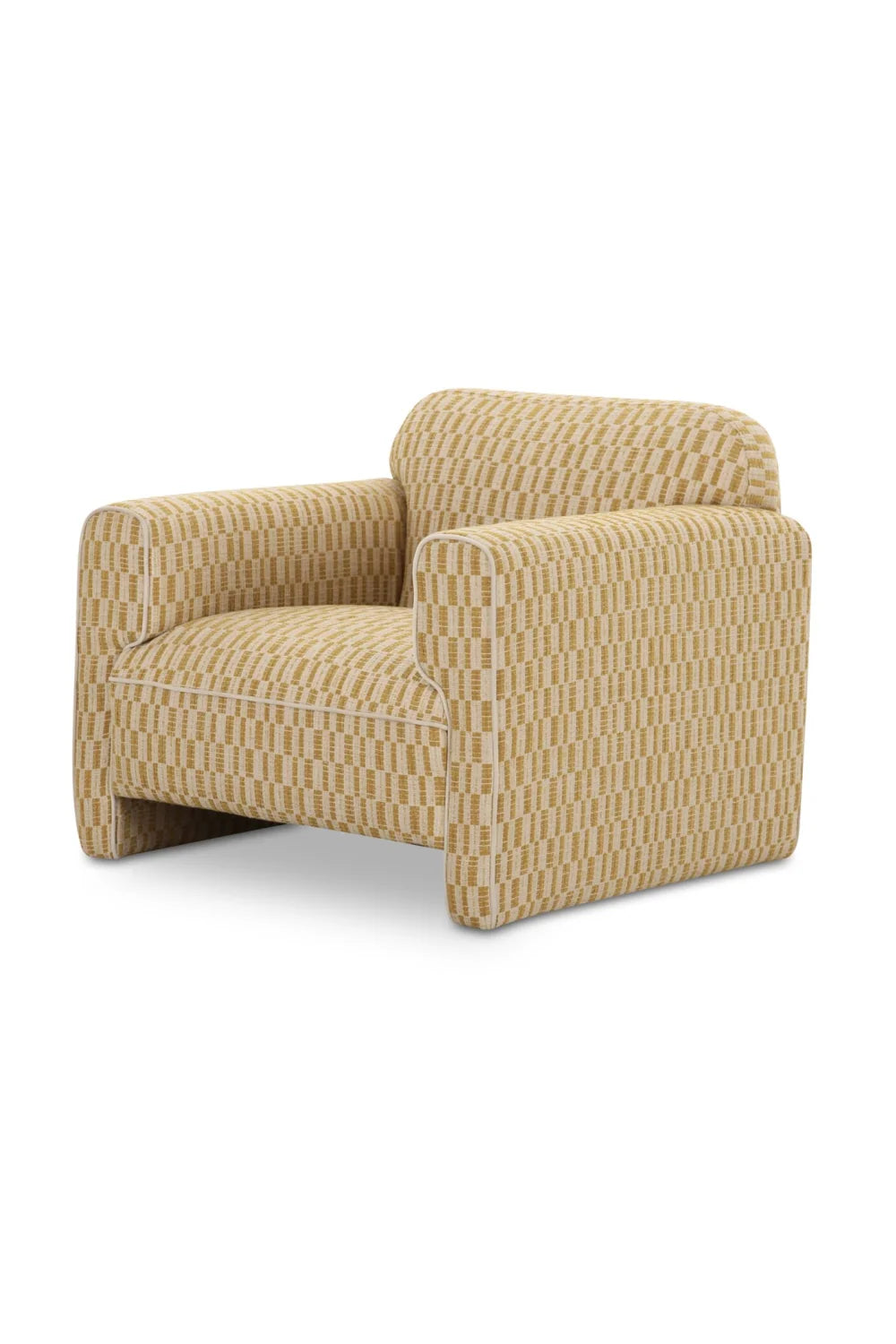 Luxury Rolled-Arm Accent Chair Modern Italian Style for Villa