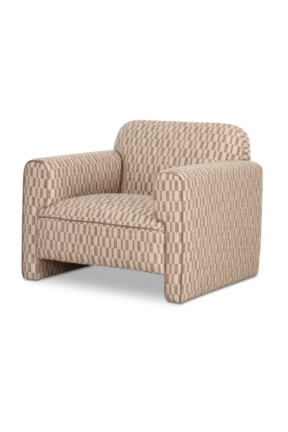 Luxury Rolled-Arm Accent Chair Modern Italian Style for Villa
