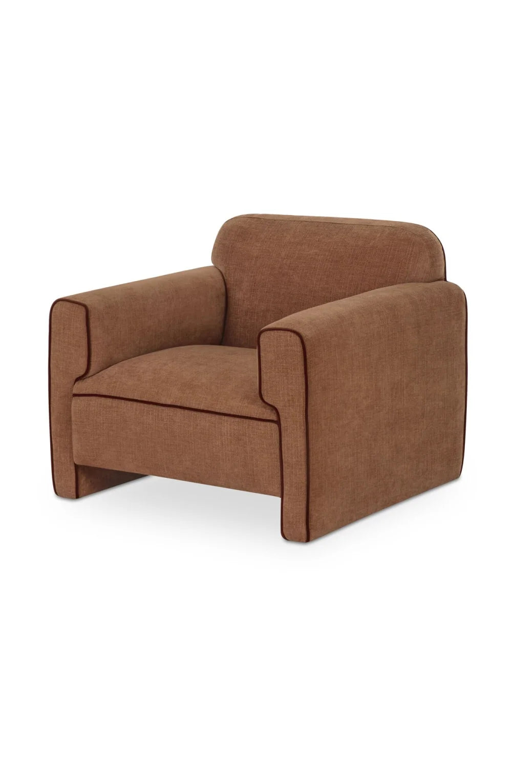 Luxury Rolled-Arm Accent Chair Modern Italian Style for Villa