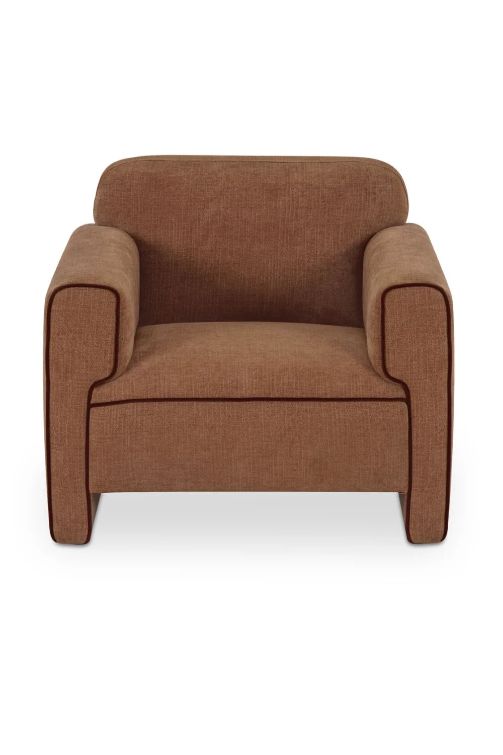 Luxury Rolled-Arm Accent Chair Modern Italian Style for Villa