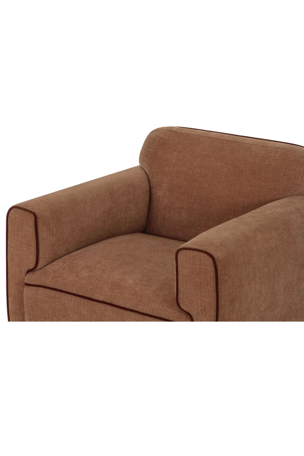 Luxury Rolled-Arm Accent Chair Modern Italian Style for Villa