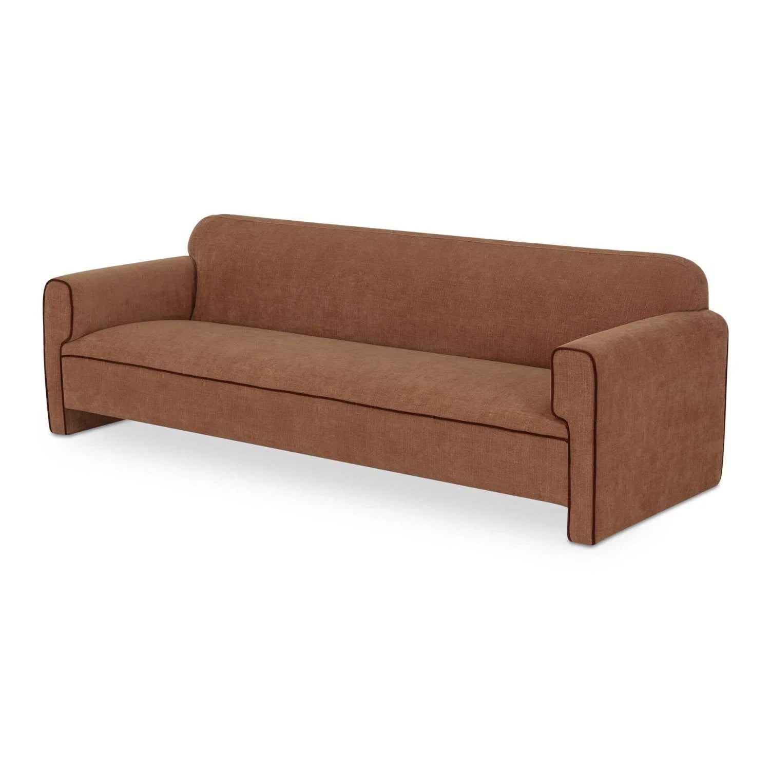 Luxury Rolled Arm Fabric Sofa Modern Italian Style for Villa