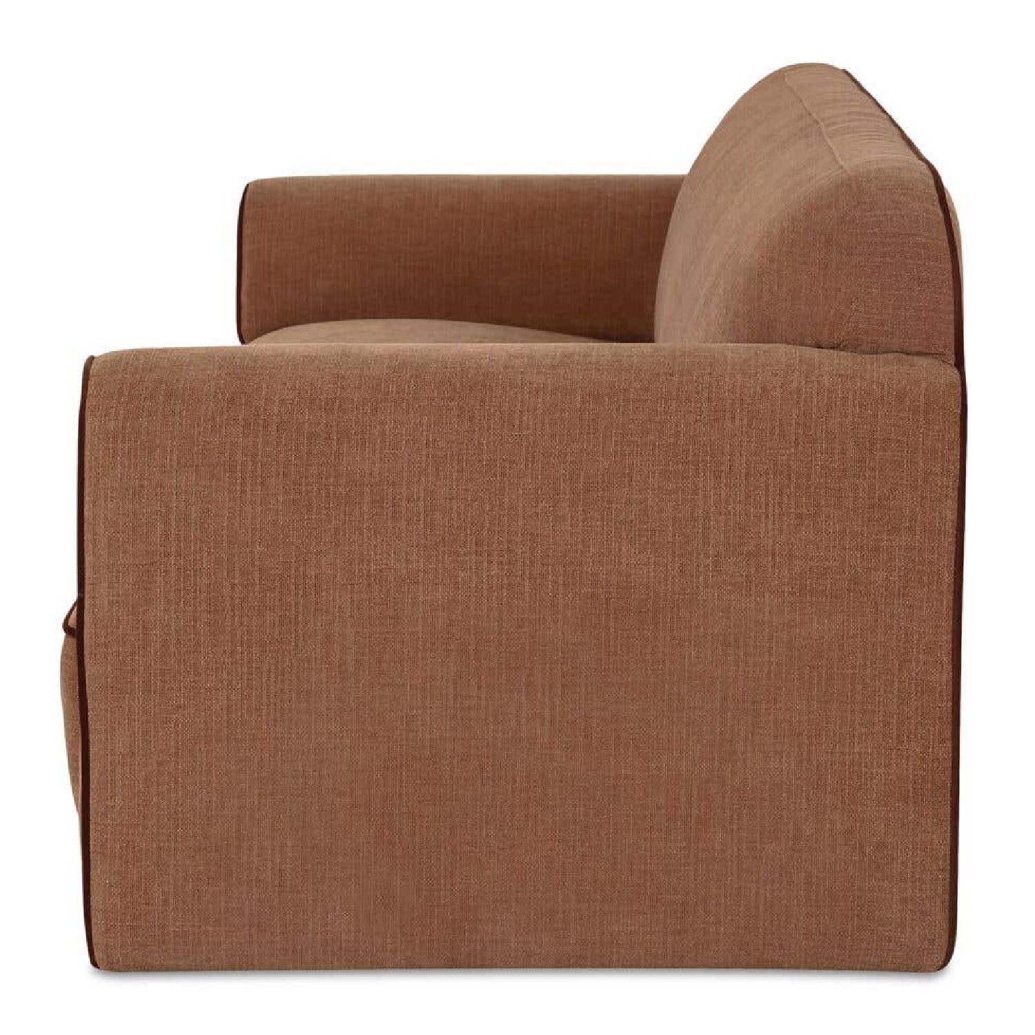 Luxury Rolled Arm Fabric Sofa Modern Italian Style for Villa