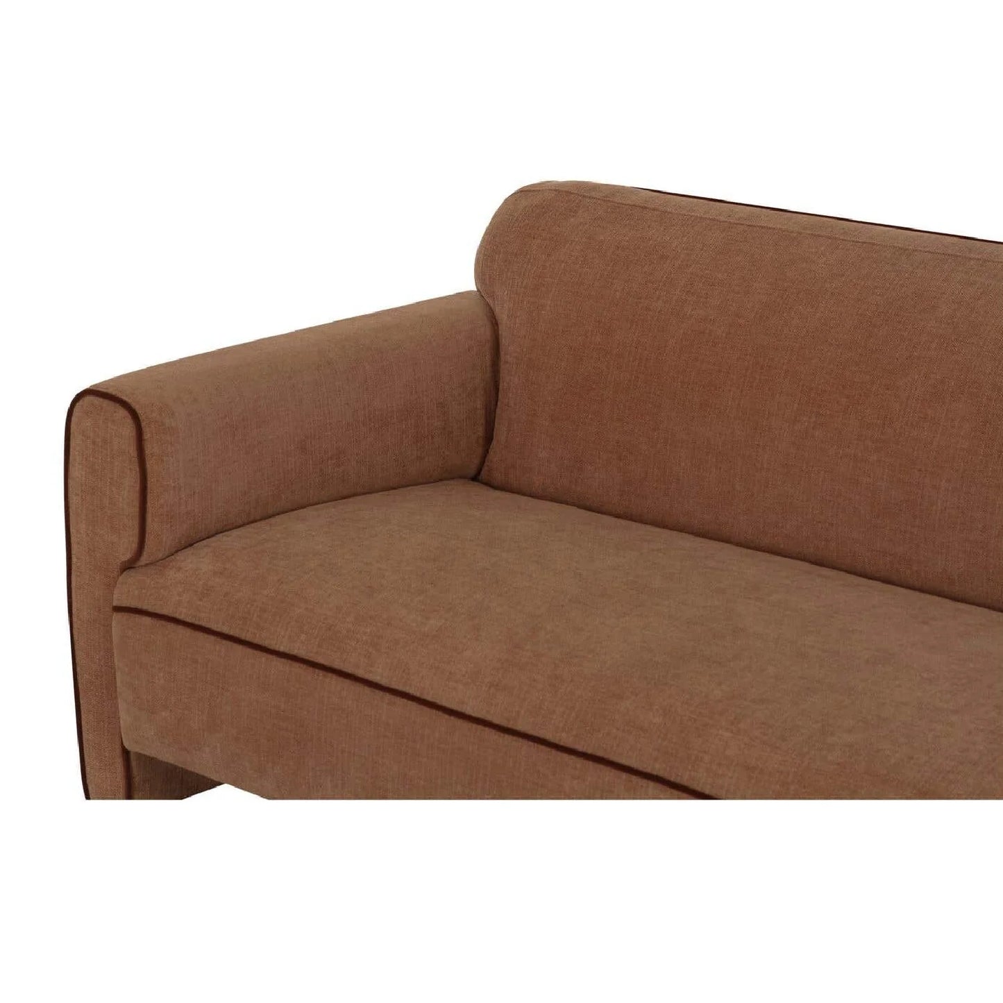 Luxury Rolled Arm Fabric Sofa Modern Italian Style for Villa