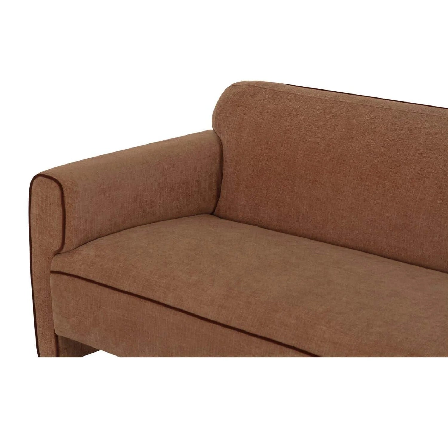 Luxury Rolled Arm Fabric Sofa Modern Italian Style for Villa