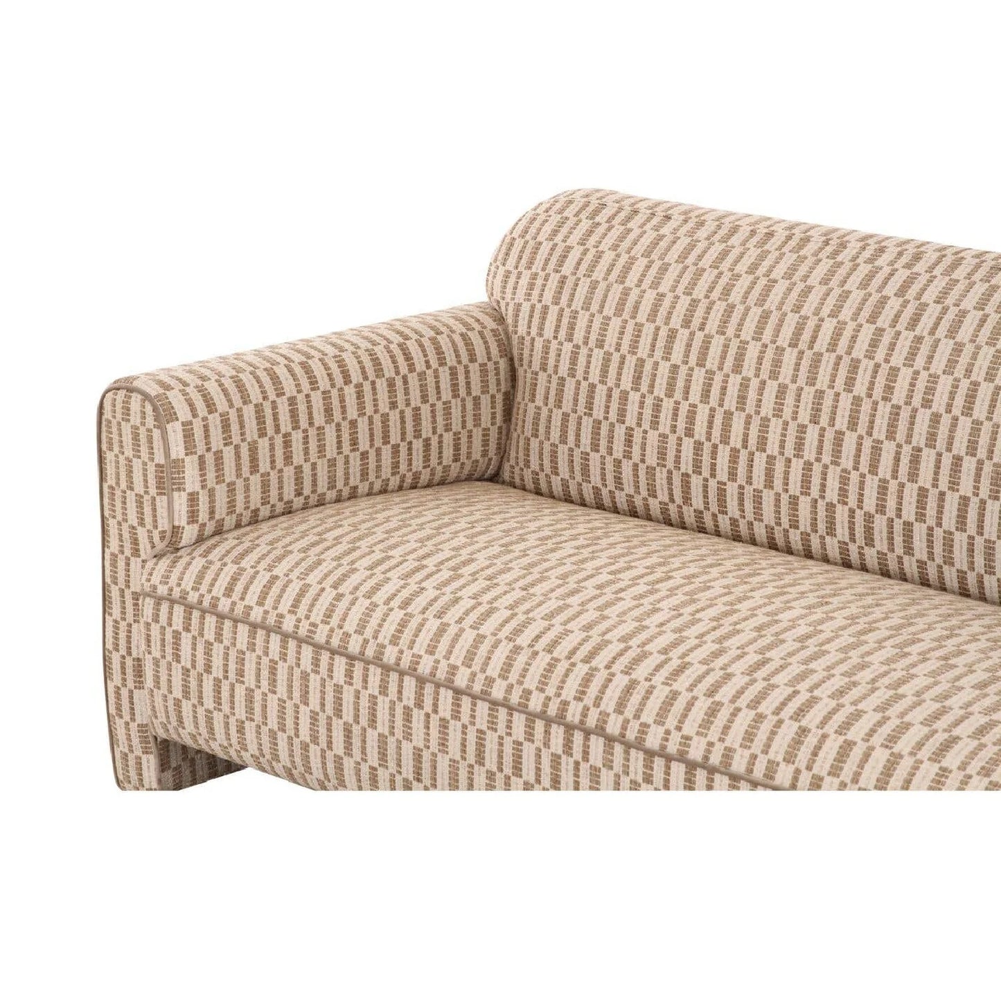 Luxury Rolled Arm Fabric Sofa Modern Italian Style for Villa