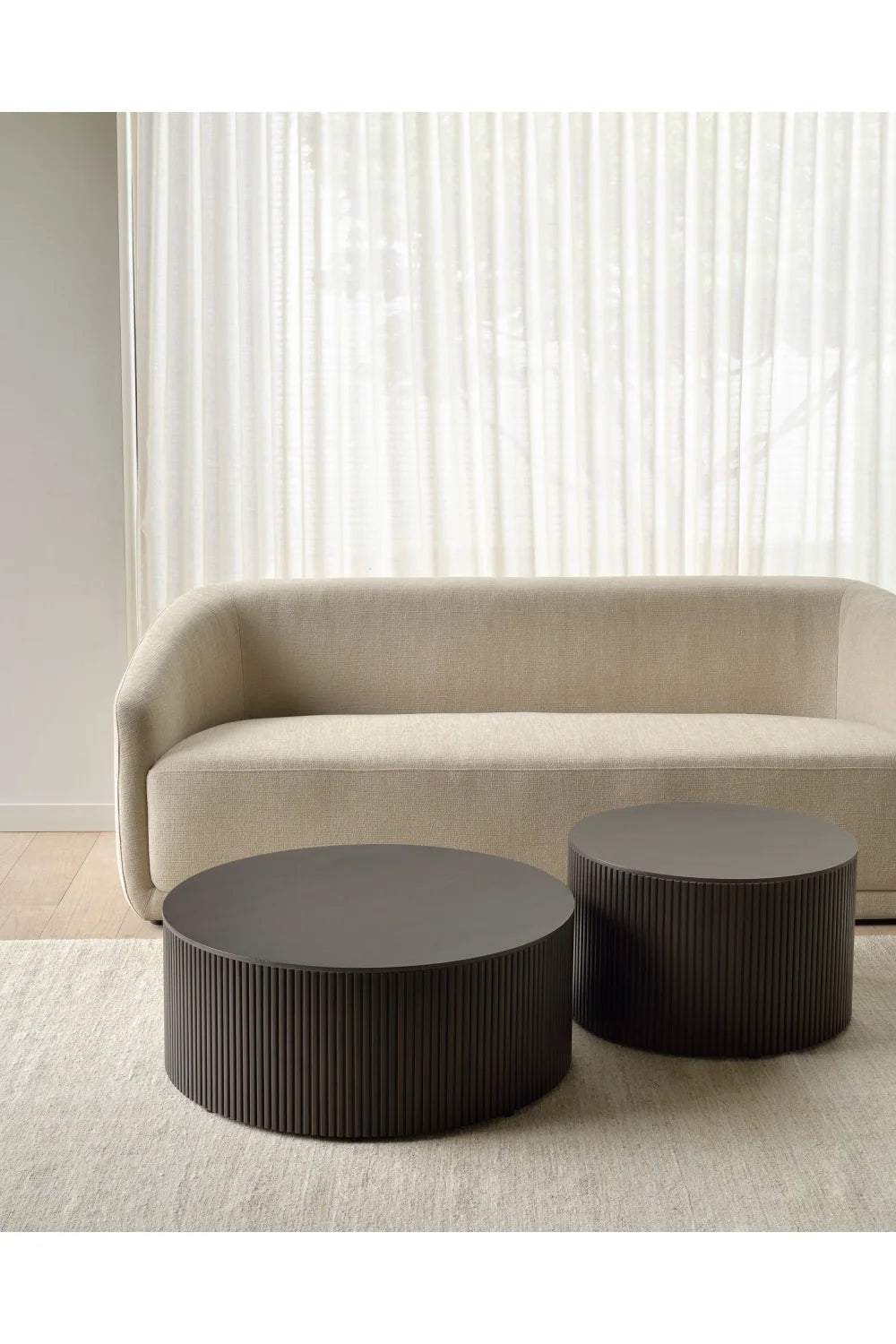Luxury Roller Max Round Wood Storage Coffee Table Modern Italian Style for Villa